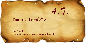Ament Teréz névjegykártya