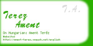 terez ament business card