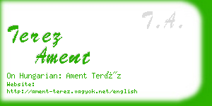 terez ament business card